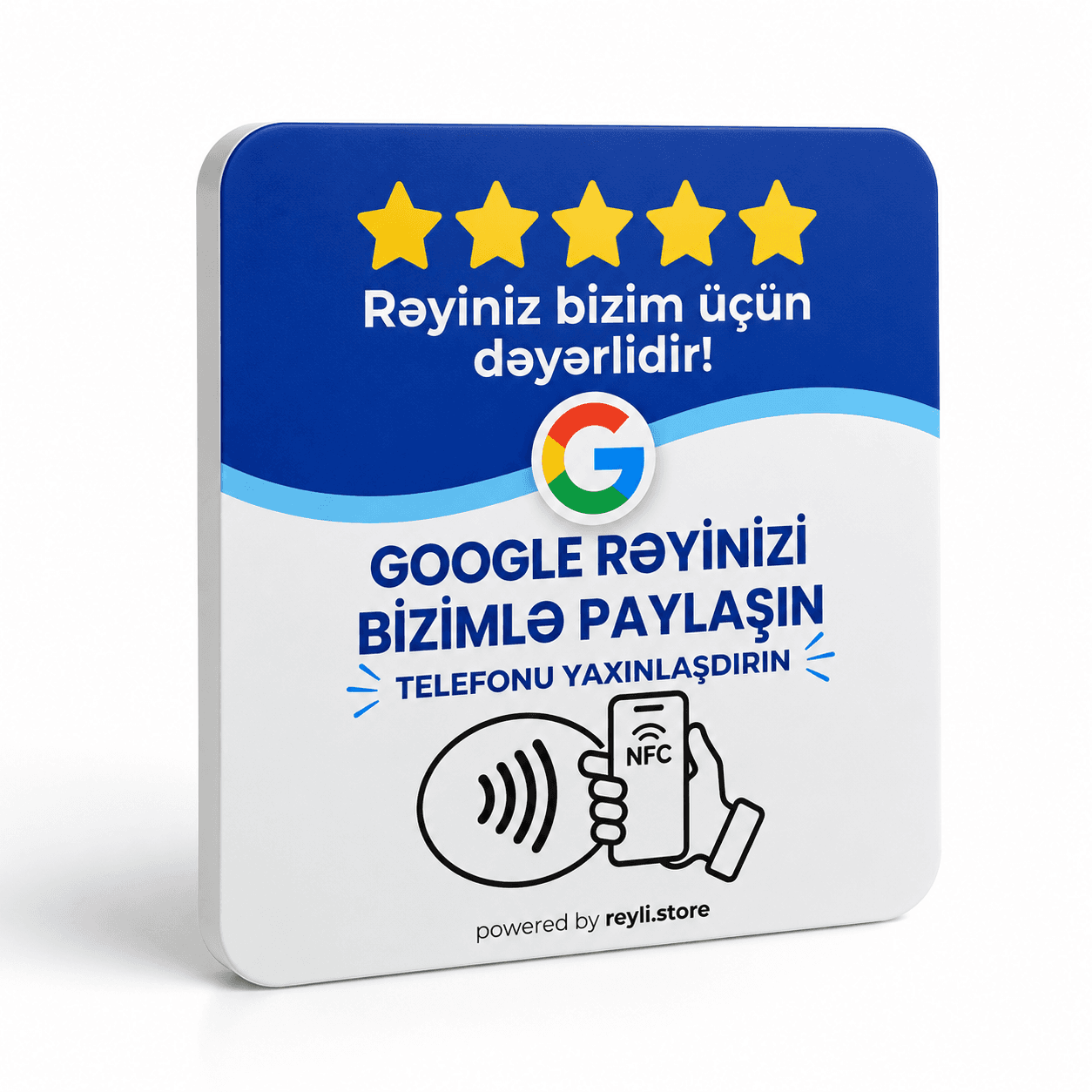 Google Review Card — Reyli NFC Google rəy kartı
